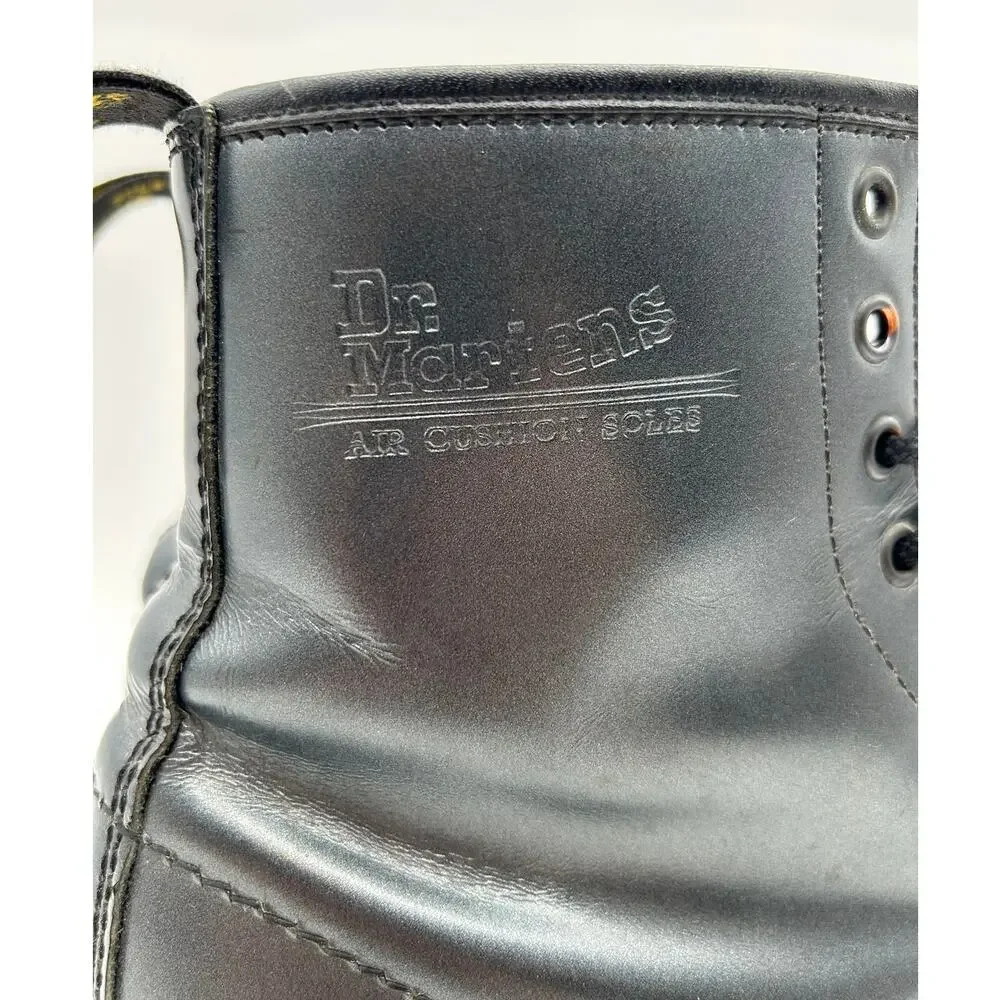 Vintage Dr. Martens 8-Eye Metallic Leather Ankle Boots Size 9 Made in England